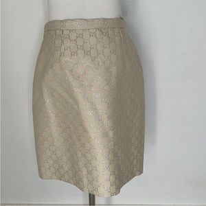 Gucci GG Lamé Skirt NWT 26 Waist 1,200 Retail